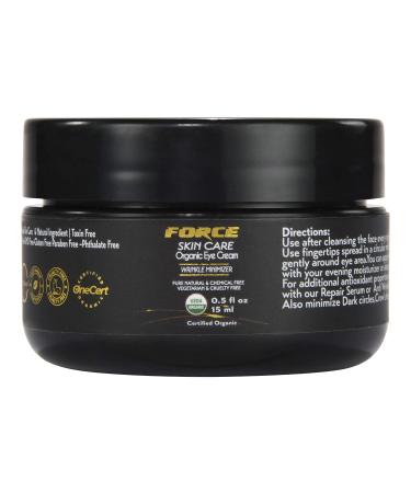 Organic Eye Cream for Dark Circles, Puffiness, Wrinkles & Bags | USDA Certified with Calendula, Bilberry & Shiitake Mushroom - pH Balancing - Buy Online on SooperMarket.com