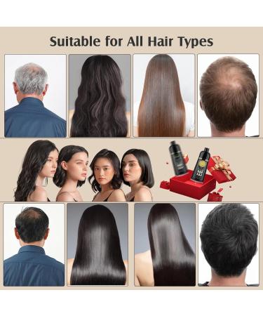400ml Black Hair Shampoo: Herbal Hair Color Dye for Men and Women - Semi-Permanent, Gentle Formula for Smooth, Shiny Results - Buy Online on SooperMarket.com