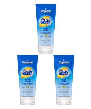 Coppertone Spf30 Sport Clear Sunscreen 5 Ounce Tube (148ml) (Pack of 3)