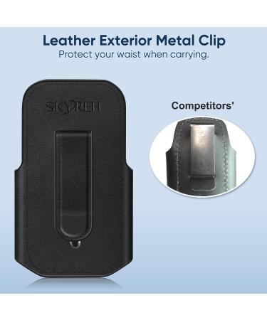 Premium PU Leather Stethoscope Holder Clip - Magnetic Lightweight Holster for Physicians Nurses & EMTs - Fits 3M Littmann & Most Stethoscopes - Black - Buy Online on SooperMarket.com