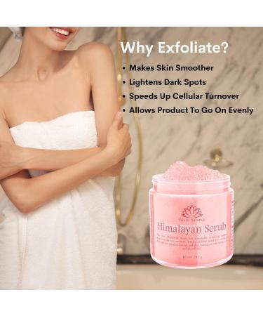 Himalayan Salt Body Scrub Exfoliator for Soft Skin - White Naturals 12 oz - Buy Online on SooperMarket.com