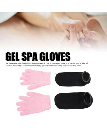 Moisturizing Gel Spa Gloves Socks Set for Dry Cracked Feet Hands Essential Oil Gel Moisturizers Socks for Women Men Cotton Material - Buy Online on SooperMarket.com