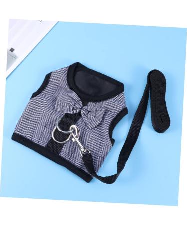 Soft Ferret Bubble Vest Dress with Chest Band & Leash | Guinea Pig Harness & Rope Straps | Size 3 Black - Best for Small Pets - Buy Online on SooperMarket.com