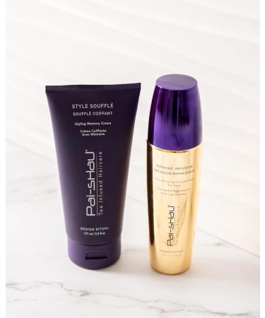 Pai-Shau Biphasic Infusion & Style Souffl Set | Oil-Free Hair Rejuvenating Serum & Medium Hold Styling Cream for All Hair Textures - Shine Protection 4oz & 5.9oz - Buy Online on SooperMarket.com