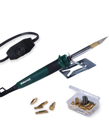 WINONS Hot Knife Plastic Cutter with Temperature Control (Set of 25), WBT-0003-6 Multipurpose Stencil Cutter with Soldering Iron and Wood Burning Tips