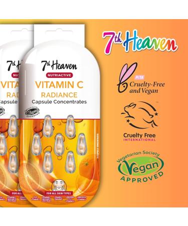 7th Heaven Vitamin C Capsule Concentrates (7 Day Supply). Daily Glow Cream. Brightening Vitamin C Capsules for Face Care (all Skin Types). Vegan Vitamin C Serum for Face - Genuine 7th Heaven Skin Care - Buy Online on SooperMarket.com