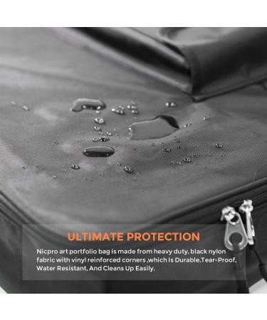 Nicpro Large Art Portfolio Bag 35x43 Inches - Waterproof Nylon Storage Case for Artwork, Sketches, Drawings - Shoulder Strap for Easy Carrying - Ideal for Artists, Photographers, and Designers - Buy Online on SooperMarket.com