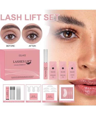 Eyelash Lift Kit Curl Eyelash Lamination Kit Beginners DIY Lash Lift Set Gentle For Lash Semi-Permanent Curling Thick No Smudge Lash Lift Lamination Eyelashes Friendly Easy To Use - Buy Online on SooperMarket.com