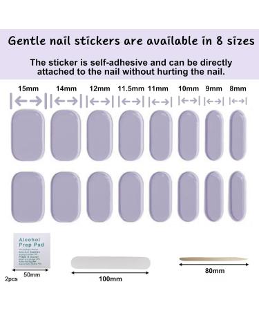 Lilac Gel Nail Strips - 16PCS Self Adhesive Wraps with File & Stick - UV/LED Lamp Required - Buy Online on SooperMarket.com
