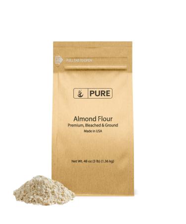 Pure Original Ingredients Almond Flour (3 lb) Blanched Almonds, Gluten Free, Paleo & Keto Friendly