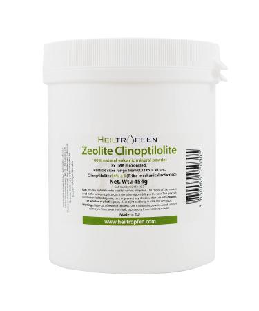 Heiltropfen Zeolite Powder 1lb (454g) Ultra Fine Less-Than 2m | 94% Clinoptilolite | 3X Activated | Natural Mineral Dust - Buy Online on SooperMarket.com