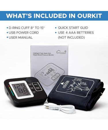 Upper Arm Blood Pressure Monitor - LoviaCare Digital Machine for Home Use - Adjustable Cuff - Large LCD Display - 240 Readings Storage - Buy Online on SooperMarket.com