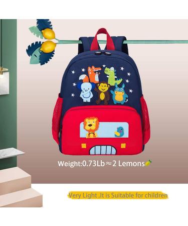 Willikiva Cute Zoo 3D Kids Backpack | Waterproof Toddler Backpack for Boys and Girls | Red Preschool Bag - Buy Online on SooperMarket.com