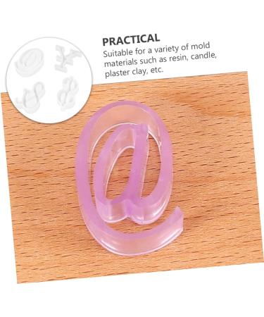 STOBOK 4pcs Silicone Mold Epoxy Resin Silicone Resin Molds Silicone Gummy Molds Diy Sign Mold Crystal White 4.8X4.2CM - Buy Online on SooperMarket.com
