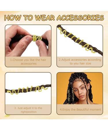 Surplex Dreadlocks Jewellery Hair Spiral Clips Spiral Hair Clip Braids Jewellery Adjustable Metal Cuffs Hair Braiding Bead Hair Rings Aluminium Dreadlocks Accessories for Women Men Braids Decoration - Buy Online on SooperMarket.com