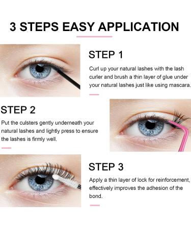 Cluster Eyelash Extensions Kit 240Pcs 30D 0.07 DCurl Mix 9-15mm Lashes - DIY Individual Soft Natural False Eyelashes with Bond, Seal & Applicator - 30P Kit - Buy Online on SooperMarket.com