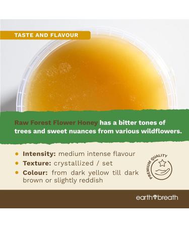 Earthbreath Forest Flower Raw Honey 900g - Pure Dark Unpasteurised & Unfiltered - Natural Sweetener for Cooking Tea Coffee Milk Juice - 900g Pack - Buy Online on SooperMarket.com