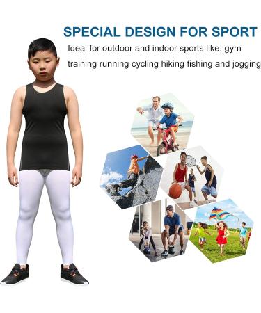 Kids Compression Tank Tops 3 Pack - Youth Boys/Girls Athletic Sleeveless Shirts for Workout Base Layer - Black - Buy Online on SooperMarket.com