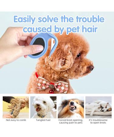 2 PCs Pet Knotting Comb Set - Effective Hair Removal for Cats & Dogs | Blue & Green Knitting Comb for Matted Fur - Buy Online on SooperMarket.com