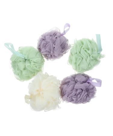 5 Pcs Home Bubble Making Ball Bathroom Accessories Practical Bath Puff Bath Towel Bubble Maker Bath Ball