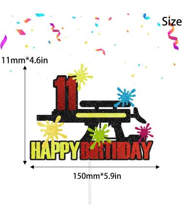 11th Paintball Birthday Cake Topper - Shooting War Party Decorations for Paintball Themed Party Boys and Girls alike - Buy Online on SooperMarket.com