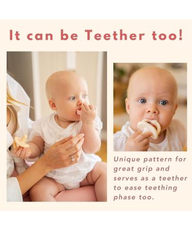 NatureBond Silicone Baby Pacifier with Hygiene Cover | Newborn 0-6 Months | Sunshine Yellow & Peach Puff - Buy Online on SooperMarket.com