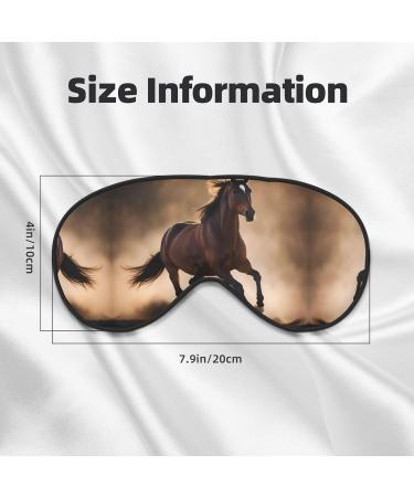 Running Horses Print Ultra-Soft Light-Blocking Eye Mask for Optimal Comfort and Restful Sleep - Buy Online on SooperMarket.com