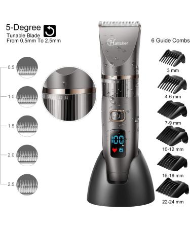 Hatteker Professional Beard Trimmer for Men - Cordless Hair Clipper & Detail Trimmer Kit | Waterproof & Rechargeable - Buy Online on SooperMarket.com