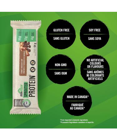 Iron Vegan Sprouted Protein Bar - Peanut Chocolate Chip Peanut Choc. Chip 62g/12 - Buy Online on SooperMarket.com