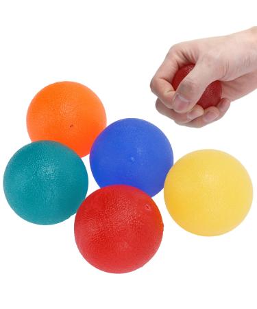 ZJchao 5pcs Hand Exercise Balls Round Squeeze Balls Resistance Ball for Hand Finger Grip Strengthening and Arthritis Stress Relief