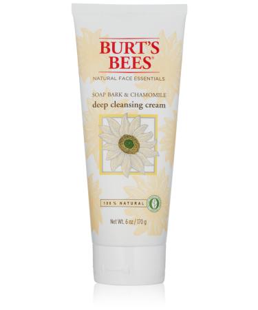 Burt's Bees Soap Bark & Chamomile Deep Cleansing Cream 6 oz (Pack of 2) Soap Bark & Chamomille 6 Ounce (Pack of 2)