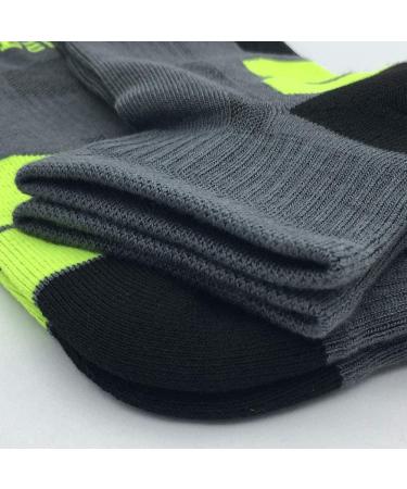 BERING Men's Athletic Ankle Socks (6 Pack) Graphite Grey 9-12 - Ideal for Workout, Running, Tennis - Buy Online on SooperMarket.com