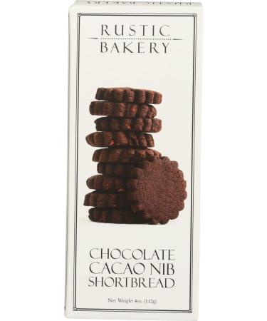 Rustic Bakery Cookies Shortbread Chocolate Cacao Nibs, 4 oz