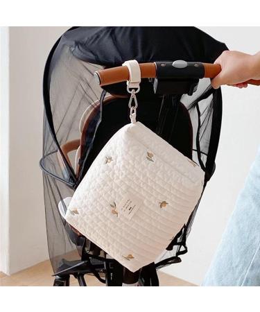 Universal Portable Baby Wrap Pockets & Diaper Bags for Newborns | Mini Diamond Organizer for Moms | Zippered Embroidered Printed Bear Design - Buy Online on SooperMarket.com