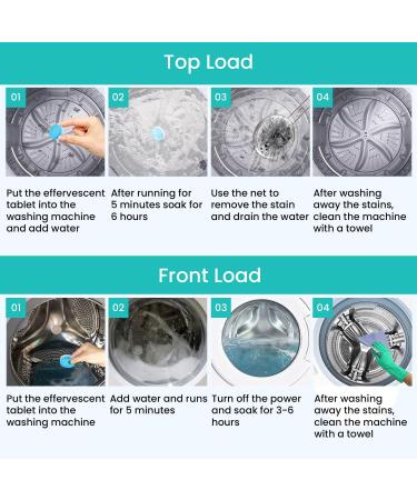 Maravello Washing Machine Cleaner & Descaler Tablets - 6 Count Sea Salt - Mold & Stain Remover for Front & Top Load Washers - 6-Month Supply - Buy Online on SooperMarket.com