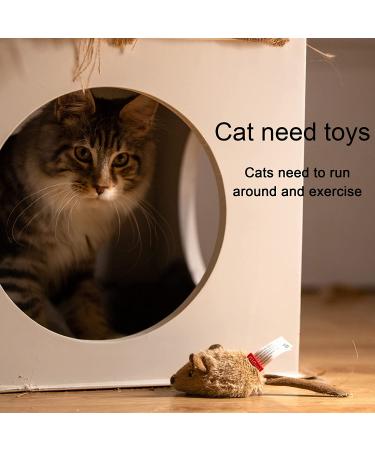 2 Pack Interactive Cat Toys - Feather Squeaky Bird & Mouse Kitten Plush Toys - Motion Activated Melody Chaser - Ideal for Indoor Cats - Three Dogs & A Cat - Buy Online on SooperMarket.com