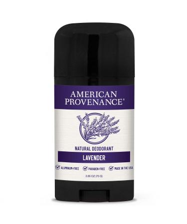 American Provenance All Natural Deodorant for Men - Aluminum Free Deodorant for Men that Lasts All Day - Made in the USA with Essential Oils & Cruelty Free - Lavender (1 Pack)