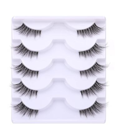 Natural Look Wispy 3/4 False Eyelashes - Handmade Soft Reusable Lashes Pack - Buy Online on SooperMarket.com