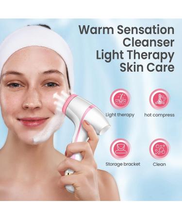 Facial Cleansing Brush Waterproof Deep Cleaning Exfoliation Rotating Spa Machine with 2 Speed Modes Electric Face Brush with 3 Replacement Brush Heads for Women (Pink)  - Buy Online on SooperMarket.com