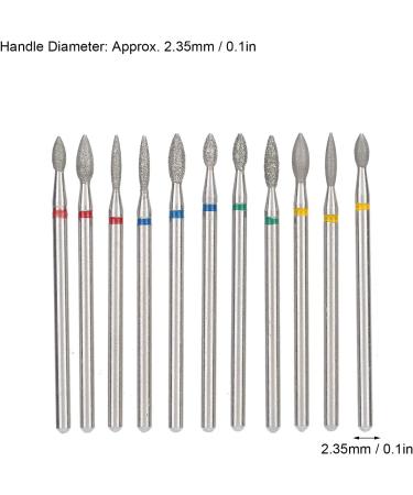 11 Piece Nail Drill Bit Set Diamond Manicure Drill Bits Professional Nail Cutter Attachment for Nails Manicure Pedicure Home Salon - Buy Online on SooperMarket.com