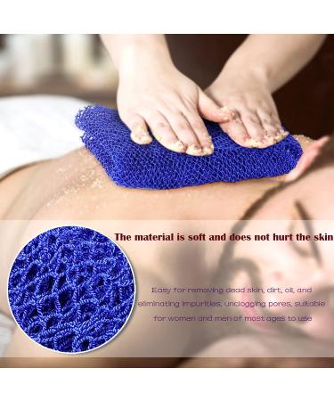 JASSINS African Net Long Bath Net Sponge African Bathing Sponge Body Exfoliating Long Net Shower Body Scrubber Back Scrubber Skin Smoother Stretch Length to 66 INCH (Blue) - Buy Online on SooperMarket.com