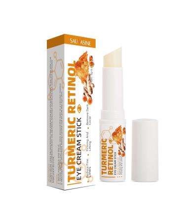 Turmeric Retinol Eye Stick Eye Balm Stick Hydrating for Dark Circle Wrinkles Visible Results in 3-4 Weeks Anti Aging Under Eye Retinol Eye Cream For Puffiness and Bags Reduces Fine Lines