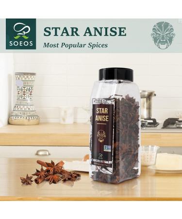 Soeos Star Anise Seeds 6oz (170g) - Non-GMO Verified, Great for Baking and Tea | Chinese Star Anise Pods for Cooking and Tea, Dried Anise Star Spice - Star Anise Bulk - Buy Online on SooperMarket.com