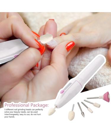 Electric P EEN Cordless Electric Nail File Manicure Peedicure Tool with 5 Nail Drill Portable Electric Nail Drill Rechargeable Electric Nail File Nail File for Nail Care Trim Polish - Buy Online on SooperMarket.com