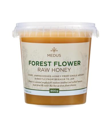 Earthbreath Forest Flower Raw Honey 900g - Pure Dark Unpasteurised and Unfiltered - Natural Sweetener for Cooking Tea Coffee Milk Juice Hot & Cold Drinks 900 g (Pack of 1)