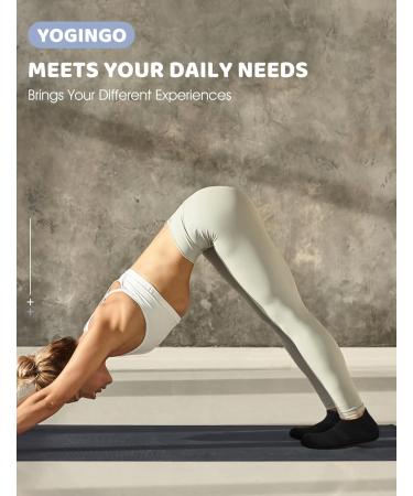 Yogingo 4 Pairs Yoga Socks for Men & Women - ABS Grip Slide-Resistant Warm & Cuddly Anti-Slip Pilates Socks - 4x Black - Buy Online on SooperMarket.com