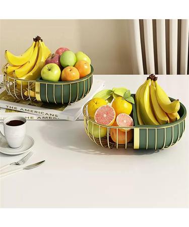 Fruit Basket Bowl Metal Fruit Plate Modern Hollow Double Basket Art Fruit Bowl Home Living Room Kitchen Storage Fruit Dish Restaurant Desktop Snack Bowl Fruit Bowls - Buy Online on SooperMarket.com