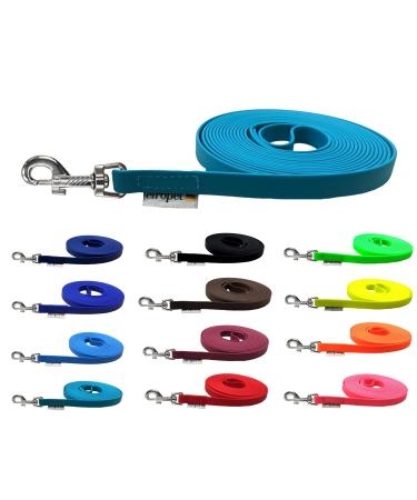 Drag line for dogs Biothane dog leash medium / large dogs width 16mm / 3m / 5m / 10m / 15m (1m without hand loop petrol) 1m without hand loop petrol