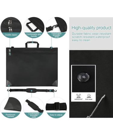 EUYZOU Art Portfolio Case 20 x 26 - Large Storage Folder with Handle for Poster Board - Art Carrying Tote Bag - Buy Online on SooperMarket.com