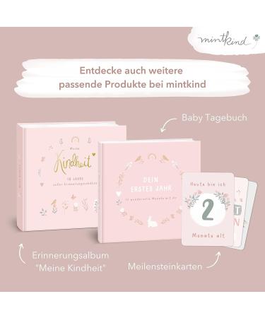 Mintkind Baptism Book | Perfect Baptism Gifts for Boys & Girls | Memory Book & Godchild Gift | Ideal Godmother Gift with Flower Design - Buy Online on SooperMarket.com
